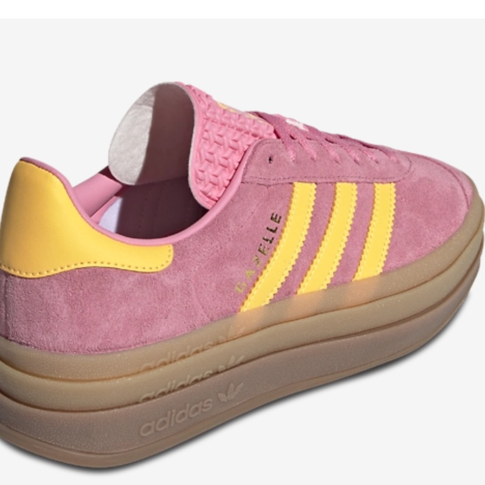 Adidas Gazelle Bold W Pink with Yellow Accents - Picture 2 of 8